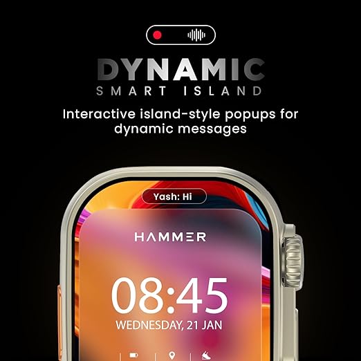 Hammer Active 2.0 Plus Bluetooth Calling Gesture Control Smartwatch