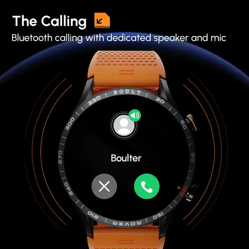 GOBOULT (previously Boult) Rover 1.3" HD AMOLED, Free Straps, Zinc Alloy Frame, 600Nits Smartwatch (Classic Switch Strap, Free Size)