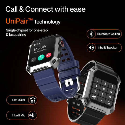 Ambrane Stud 1.85" Metal Body, 400 mAh, Smartwatch