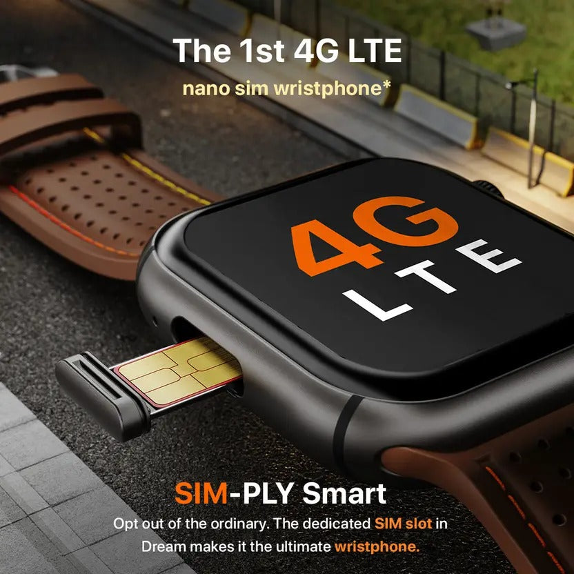 Fire-Boltt Dream WristPhone - 4G SIM/LTE/WiFi, Android OS, Play store unlimited apps, GPS Smartwatch
