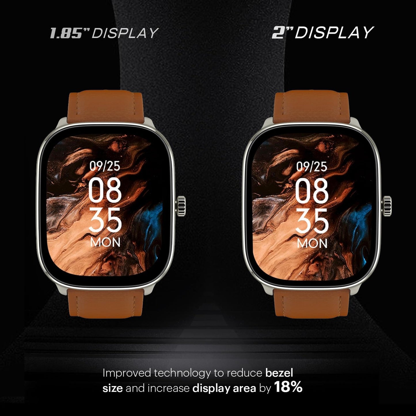 Noise Quad Call 1.81" Display, Bluetooth Calling Smart Watch, AI Voice Assistance, 160+Hrs Battery Life, Metallic Build, in-Built Games, 100 Sports Modes, 100+ Watch Faces
