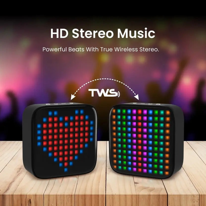 Portronics Pixel with 32 LED Display Animations 8 W Bluetooth Speaker