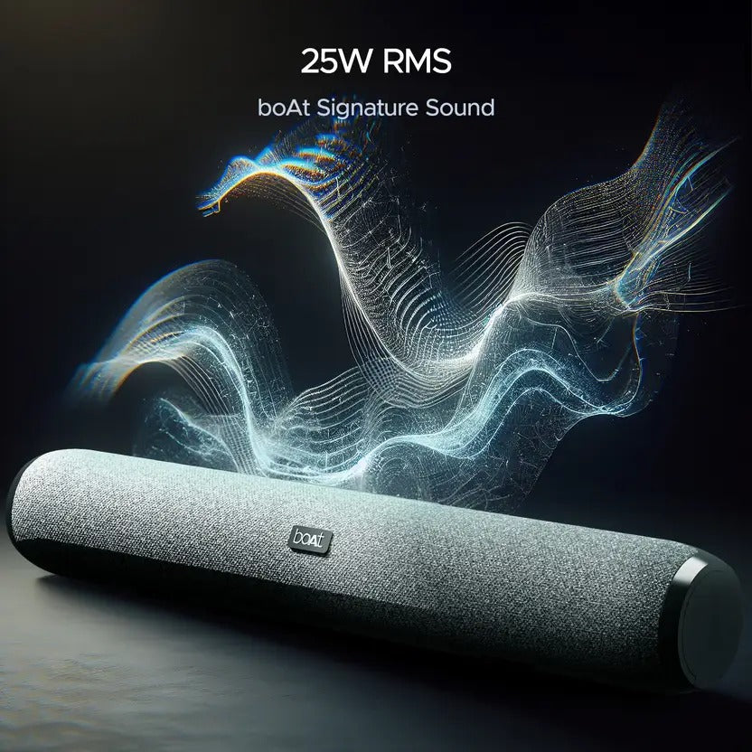 boAt Bar 590 with RMS, Dual Passive Radiatior & 7 Hours Playback 25 W Bluetooth Soundbar Channel 2.0