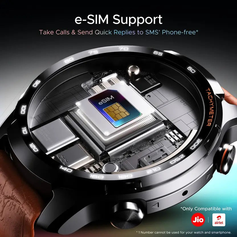 boAt Lunar Pro LTE / eSIM Support,Built-in GPS,1.39" AMOLED Display & Connection Smartwatch