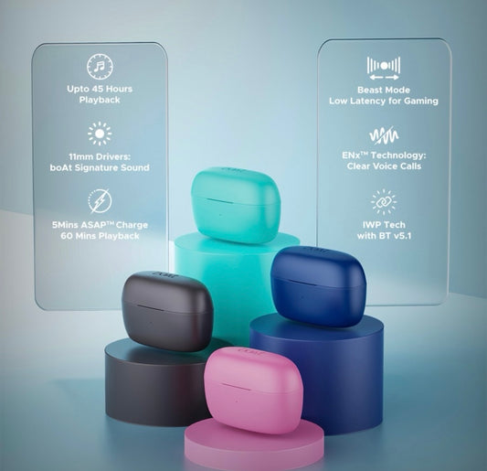 boAt Airdopes 131 PRO with 11mm Drivers,45Hrs Playback,ASAP Charge & Quad Mic ENx Bluetooth Headset