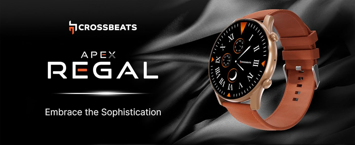 CrossBeats Apex Regal 1.4 AMOLED SmartWatch with Bluetooth Calling, Metal Body, Fast Charge Smartwatch
