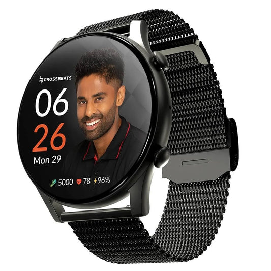 CrossBeats Apex Regal 1.4 AMOLED SmartWatch with Bluetooth Calling, Metal Body, Fast Charge Smartwatch