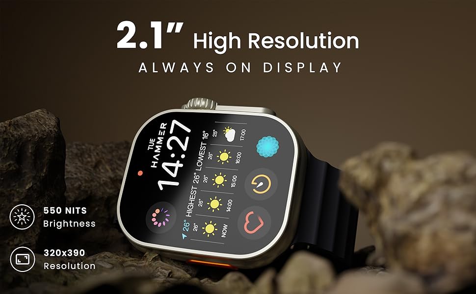 Hammer Active 2.0 Plus Bluetooth Calling Gesture Control Smartwatch