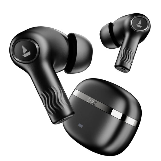 boAt Nirvana Ion, 120HRS Battery, Crystal Bionic Sound w/Dual EQ Modes, 4Mics ENx, App Support, Low Latency, IPX4, v.5.2 Bluetooth Earbuds, TWS Ear Buds Wireless Earphones with mic