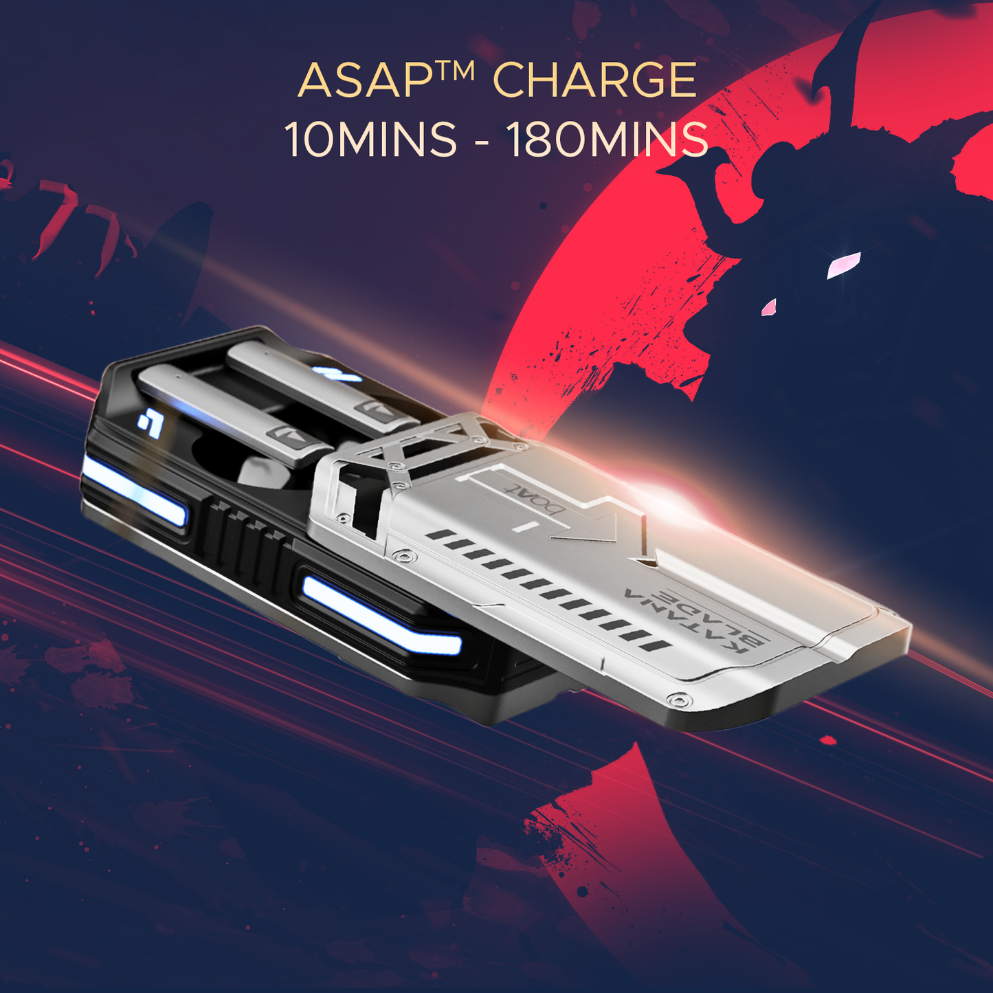 boAt Immortal Katana Blade with Beast Mode(50ms), 70HRS Battery & Metal Glider Bluetooth