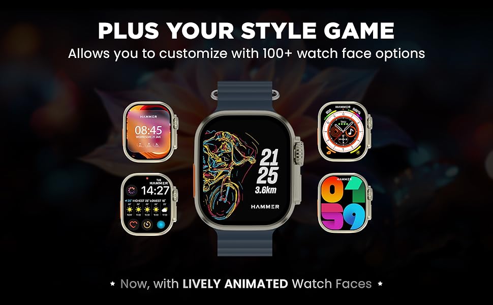Hammer Active 2.0 Plus Bluetooth Calling Gesture Control Smartwatch
