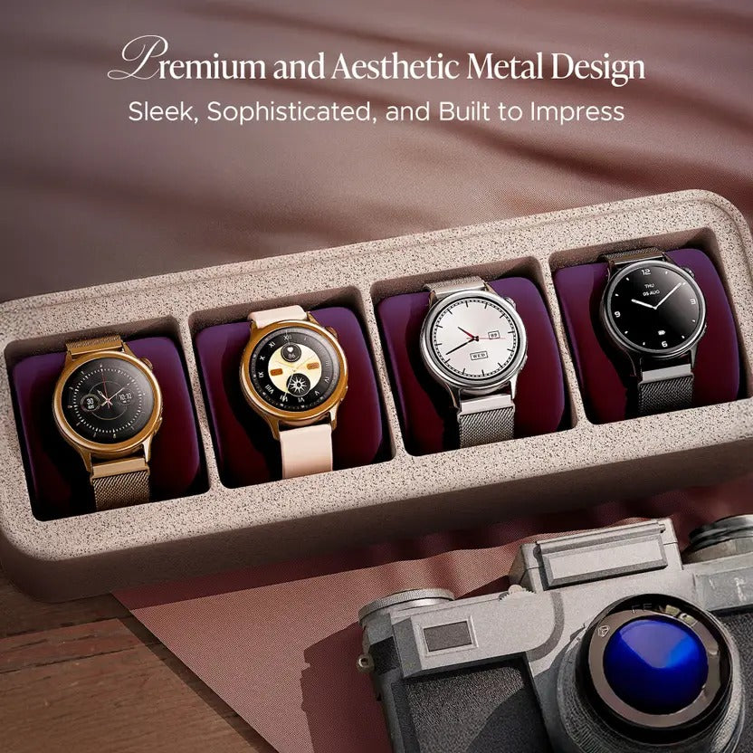 boAt Enigma Daze Women's Luxury Watch w/ SOS Location Tracker & 1.3''(3.3 cm) Screen Smartwatch