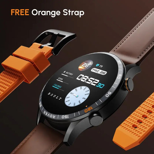 GOBOULT (previously Boult) Rover 1.3" HD AMOLED, Free Straps, Zinc Alloy Frame, 600Nits Smartwatch  (Classic Switch Strap, Free Size)