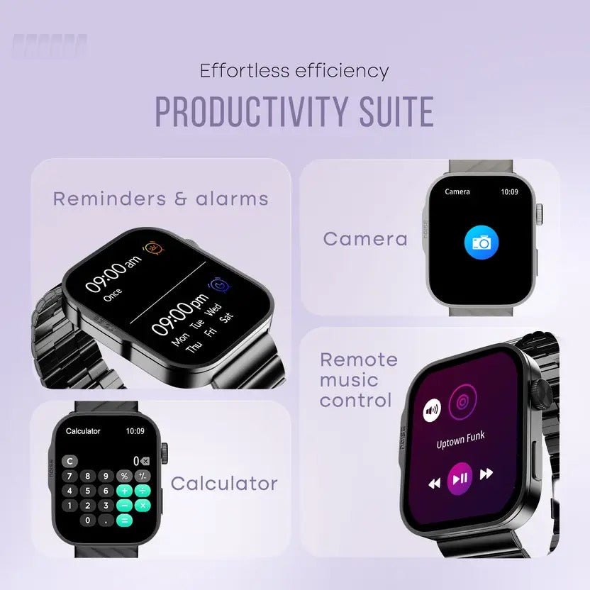 Noise Caliber 3 Plus Metal Edition 1.96" AMOLED Display, Functional Crown, BT Calling Smartwatch
