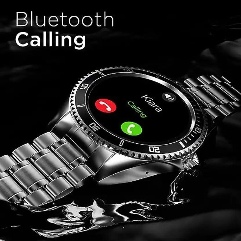 Fire-Boltt Quantum Luxury & Sporty Stainless Steel Smartwatch, 1.28" Bluetooth Calling, High Resolution of 240 * 240 Px & TWS Connection