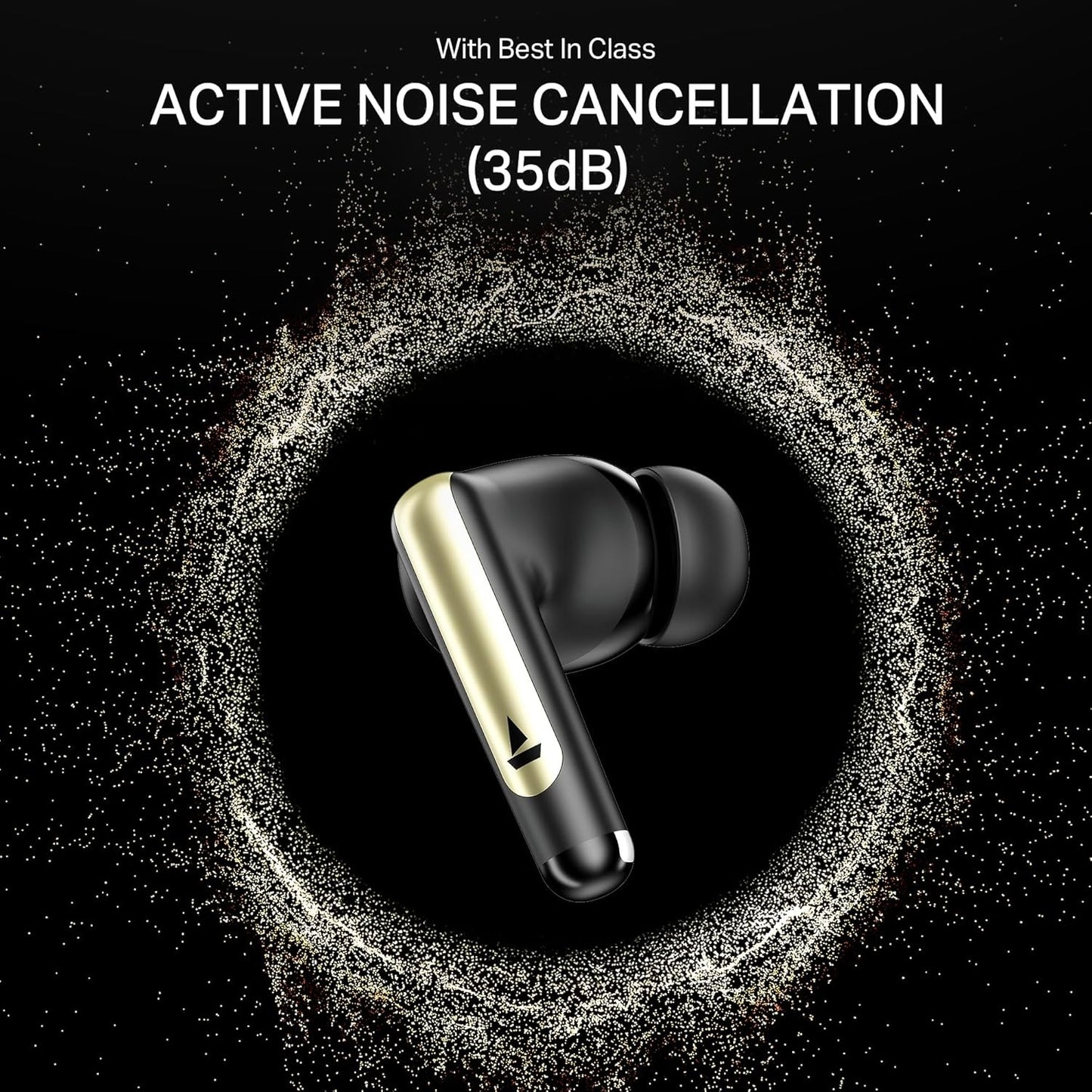 Boat Airdopes 141 ANC(~32dB), 50ms Low Latency, 4Mics ENx,42Hrs Battery, Fast Charge,IPX5, v5.3 Bluetooth TWS in Ear Earbuds Wireless Earphones with mic