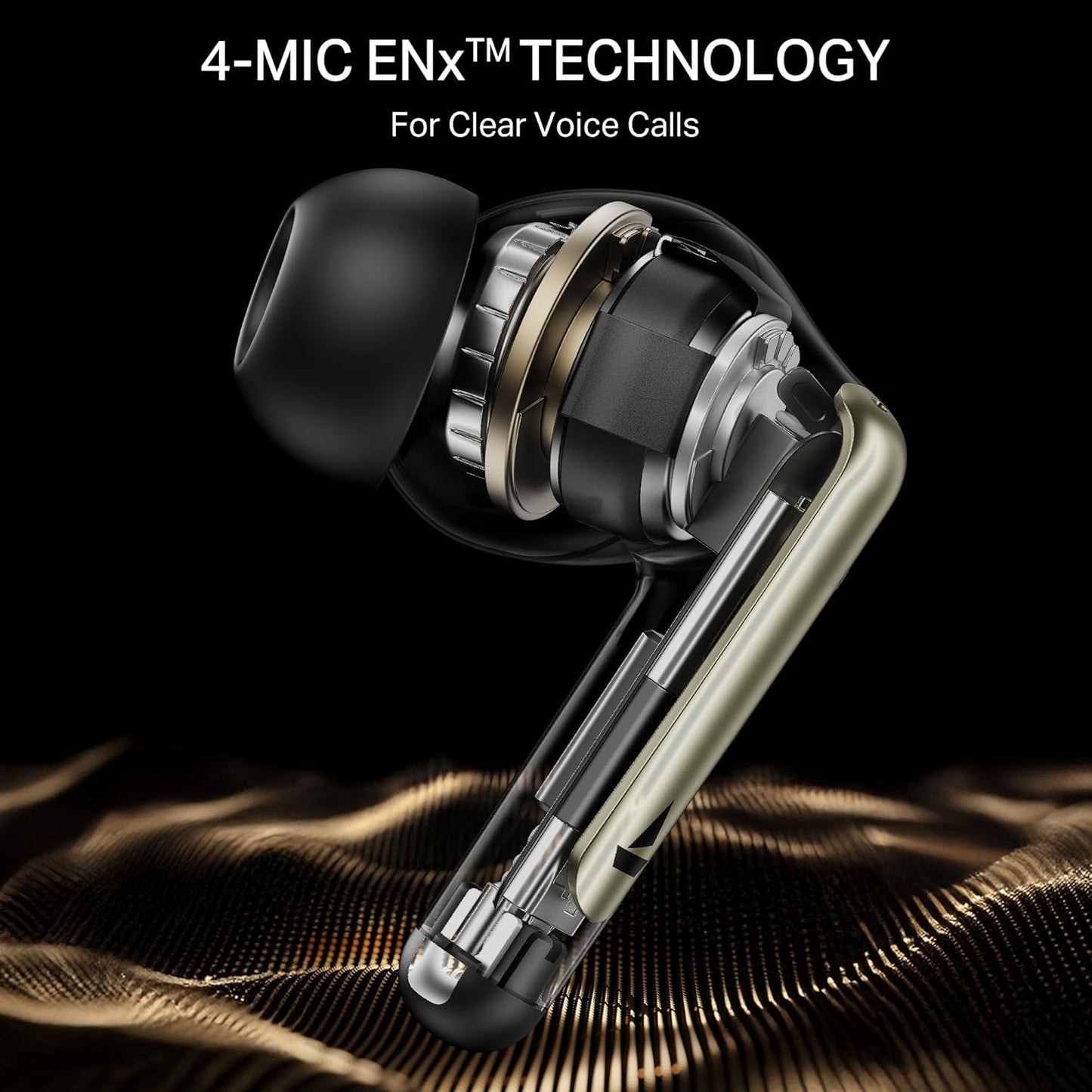 Boat Airdopes 141 ANC(~32dB), 50ms Low Latency, 4Mics ENx,42Hrs Battery, Fast Charge,IPX5, v5.3 Bluetooth TWS in Ear Earbuds Wireless Earphones with mic