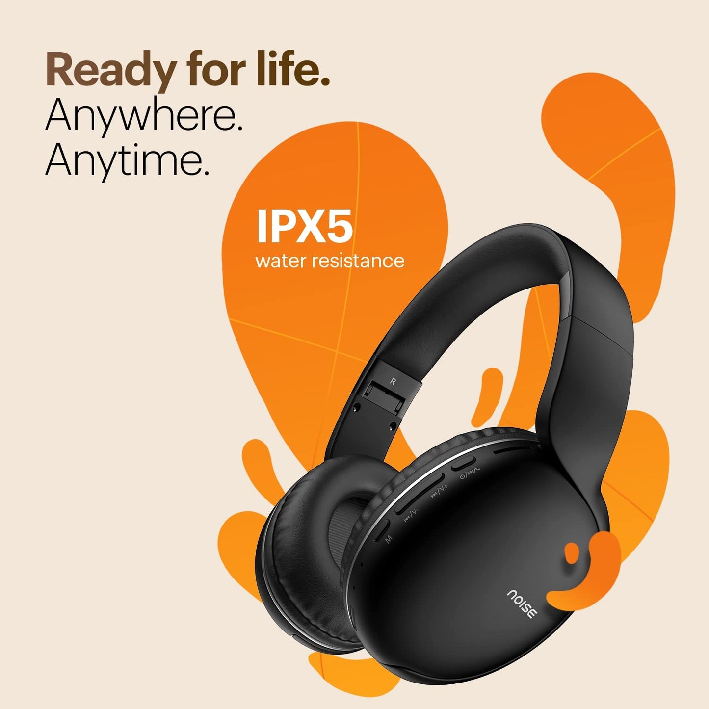 Noise Two Wireless On Ear Headphones with 50 Hours Playtime, Low Latency(up to 40ms), 4 Play Modes, Dual Pairing, BT v5.3