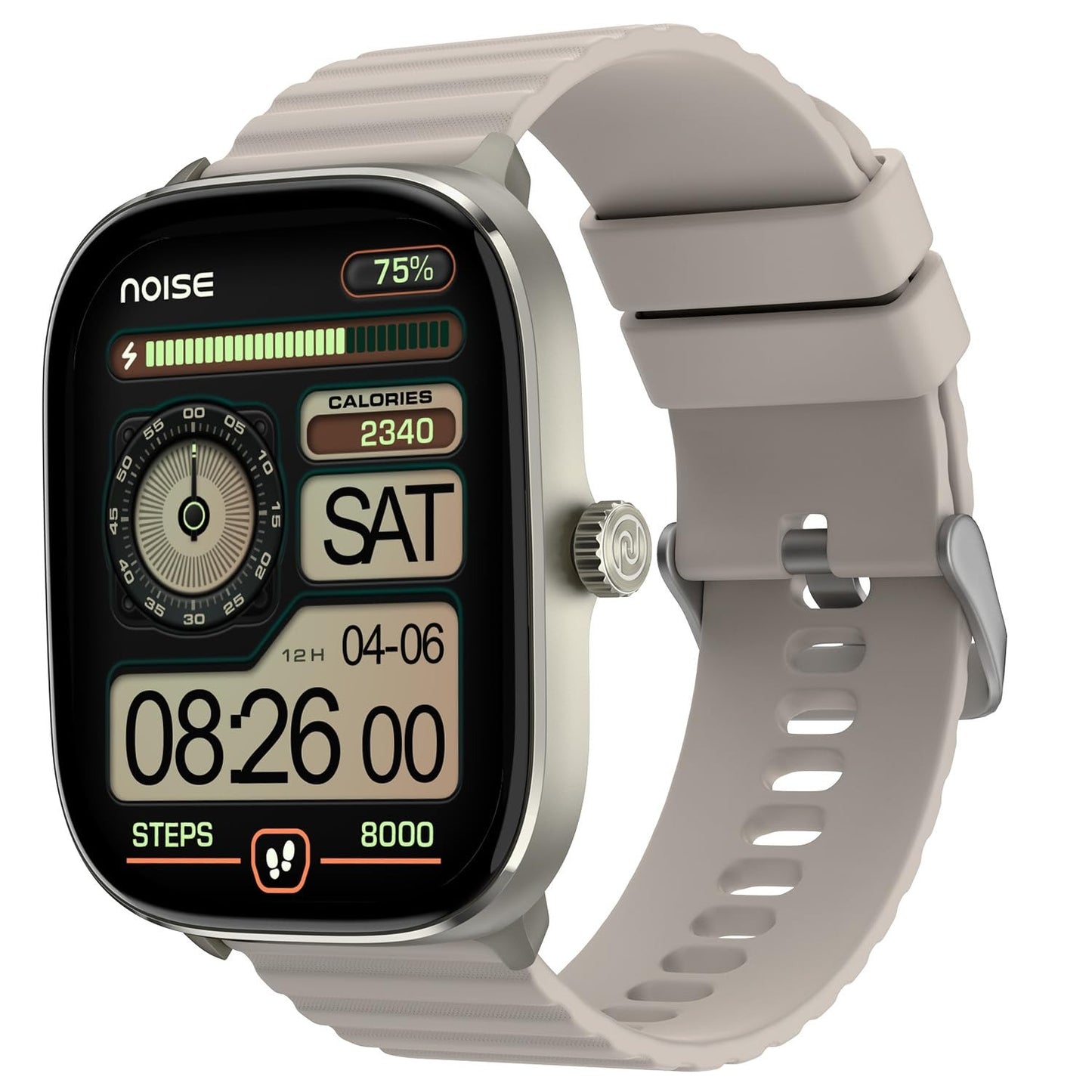 Noise Quad Call 1.81" Display, Bluetooth Calling Smart Watch, AI Voice Assistance, 160+Hrs Battery Life, Metallic Build, in-Built Games, 100 Sports Modes, 100+ Watch Faces