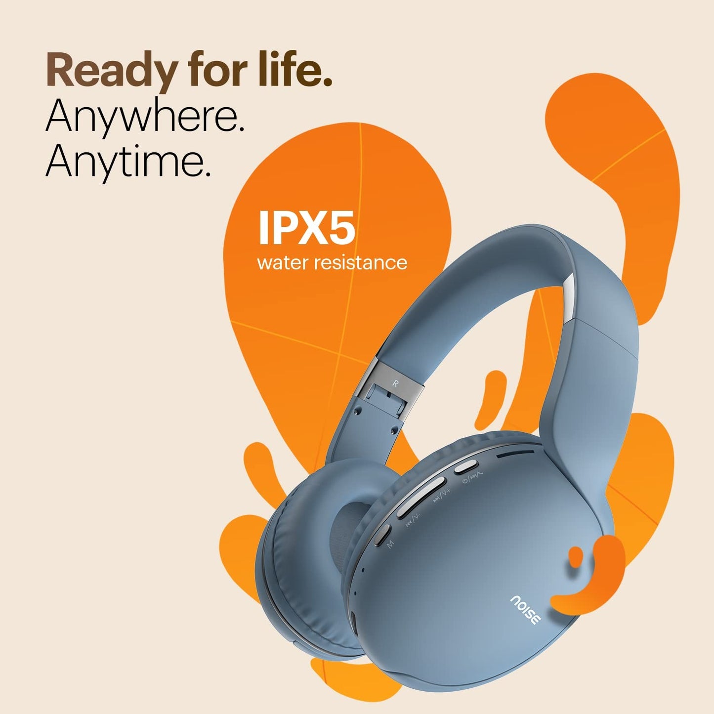 Noise Two Wireless On Ear Headphones with 50 Hours Playtime, Low Latency(up to 40ms), 4 Play Modes, Dual Pairing, BT v5.3