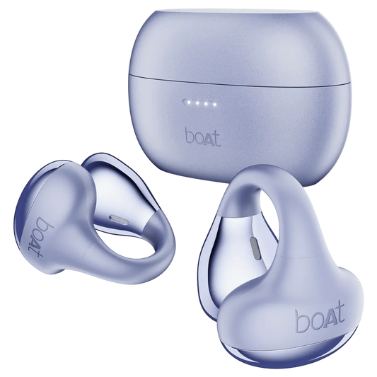 boAt Airdopes Loop OWS Earbuds w/Clip-On Fit, Air Conduction Tech, 50HRS Battery, 4Mics ENx, Dual EQ Modes, 12mm Drivers, 40ms Latency,ASAP Charge,OWS Ear Buds Earphones