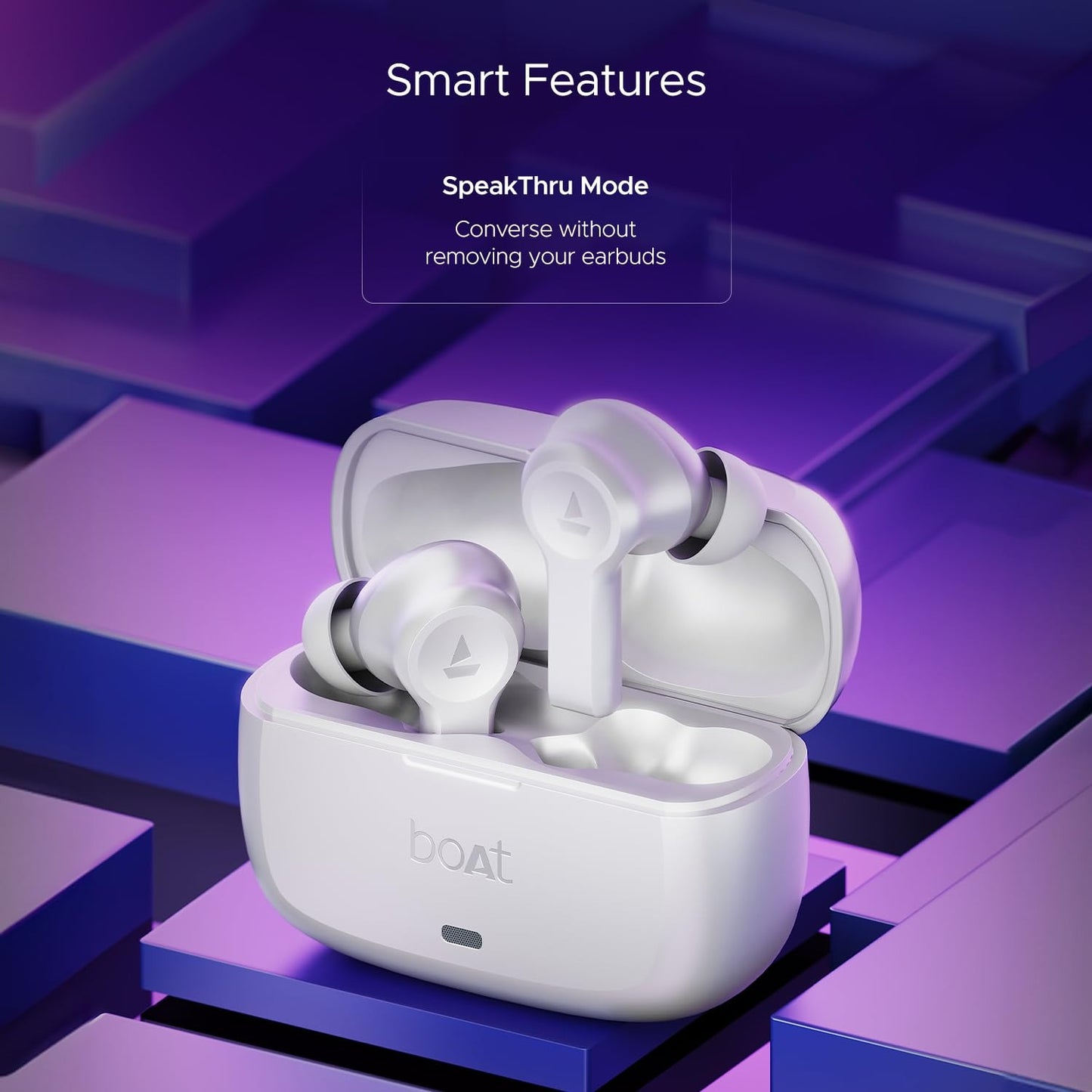 boAt Nirvana Lucid w/ 32 dB ANC, Multi-Point Connectivity, in-Ear Detection, 60HRS Playback, Hearables App, 4 Mics ENx, IPX5 Truly Wireless in Ear Earbuds, TWS Ear Buds
