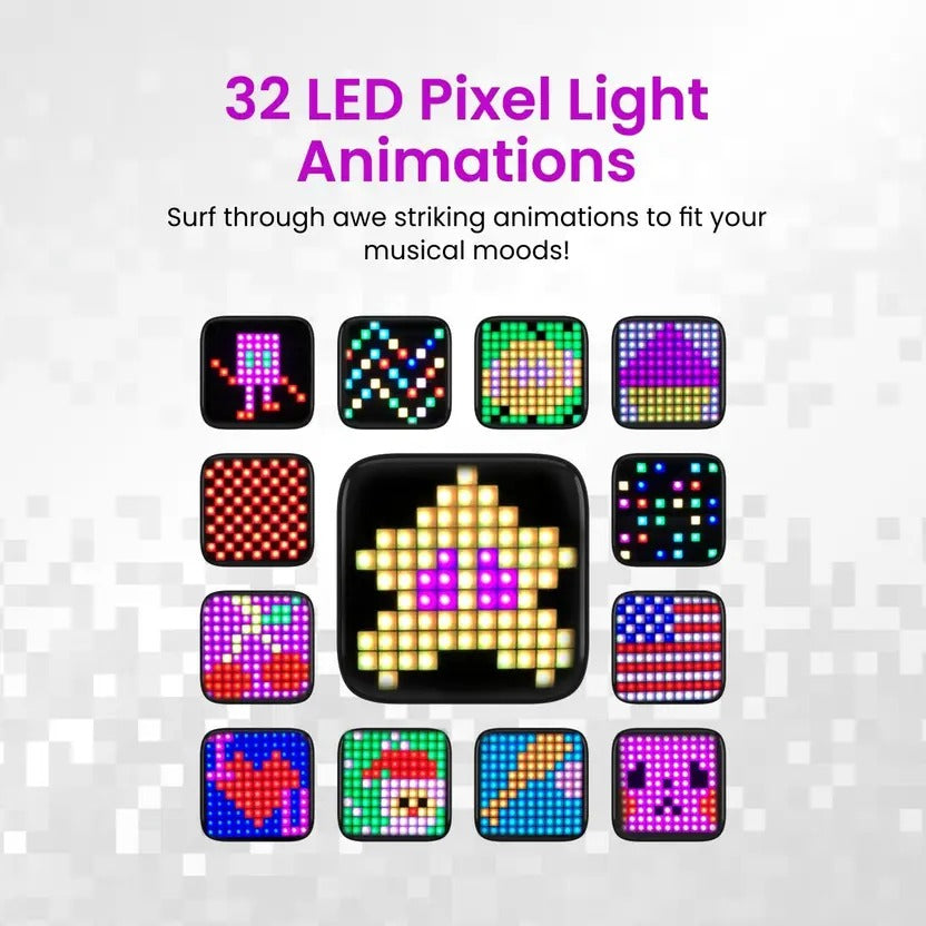 Portronics Pixel with 32 LED Display Animations 8 W Bluetooth Speaker