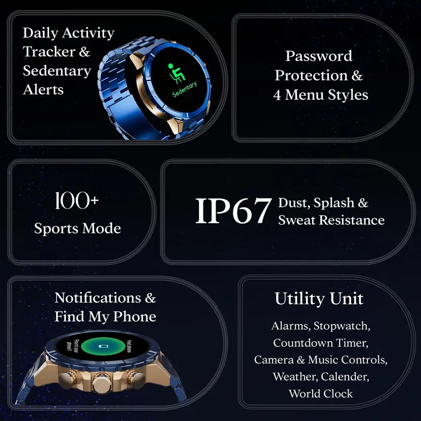 boAt Enigma X700 with 1.52� AMOLED Display, BT Calling,Functional Crown, Metal Body Smartwatch