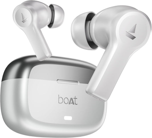 boAt Nirvana Lucid w/ 32 dB ANC, Multi-Point Connectivity, in-Ear Detection, 60HRS Playback, Hearables App, 4 Mics ENx, IPX5 Truly Wireless in Ear Earbuds, TWS Ear Buds