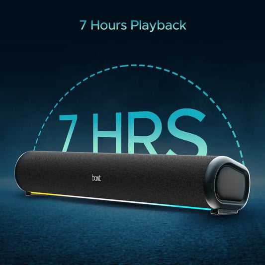 boAt Aavante Bar 950,Stream Free Music on JioSaavn, Dual Passive Radiators,7H Battery 40 W Bluetooth Speaker