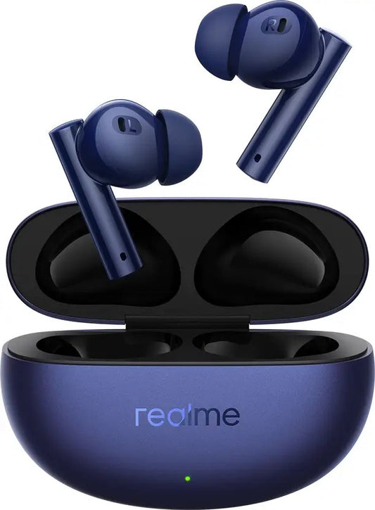 Realme Buds Air 5 with 50dB ANC, 12.4mm Dynamic Bass Driver and upto 38 hours Playback Bluetooth  (Deep Sea Blue, True Wireless)