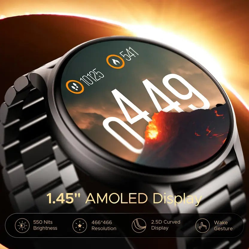 boAt Lunar Prime w/ 3.68 cm(1.45") AMOLED Display, BT Calling & Watch Face Studio Smartwatch