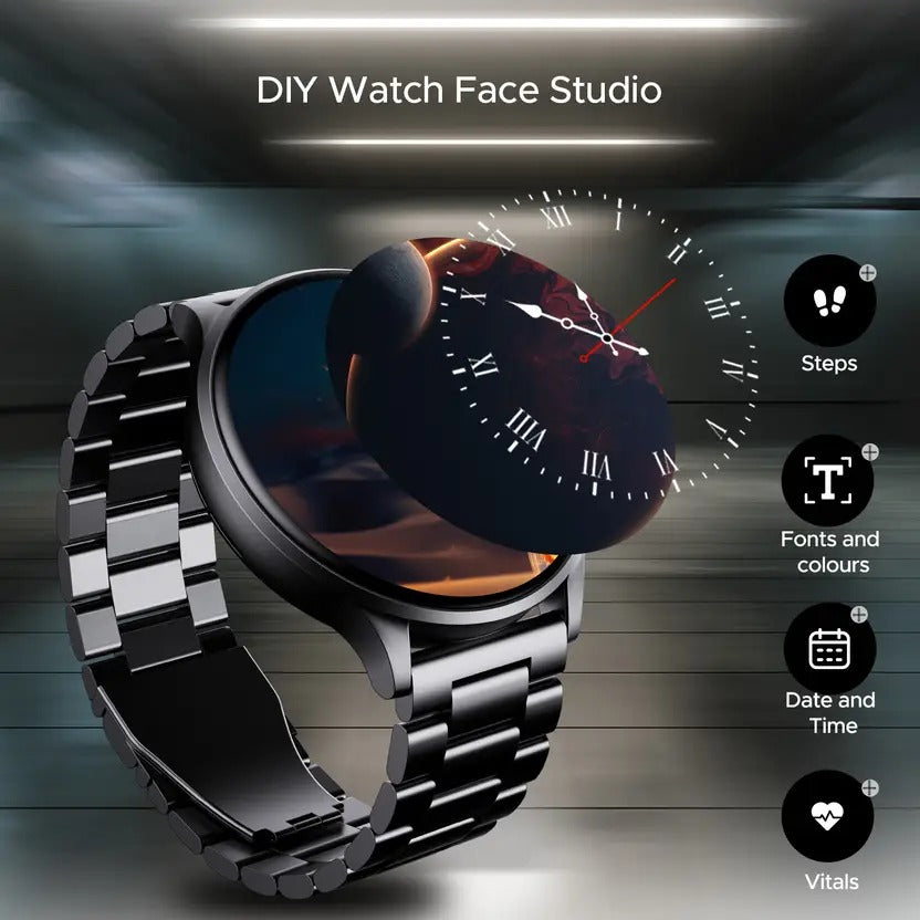 boAt Lunar Prime w/ 3.68 cm(1.45") AMOLED Display, BT Calling & Watch Face Studio Smartwatch